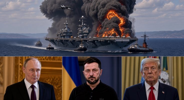 BREAKINGš„A few minutes ago: Russian Su-57 pilot destroys US aircraft carrier carrying 700